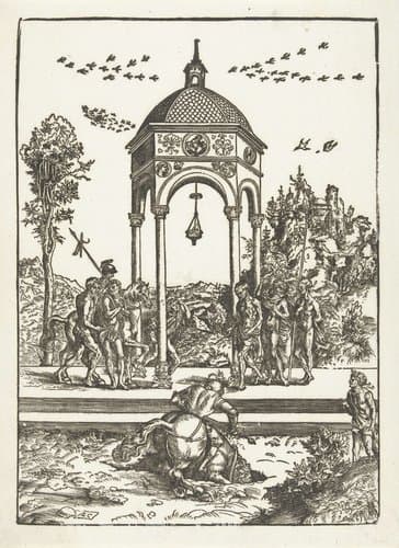 Marcus Curtius offerdood by Lucas Cranach (I)