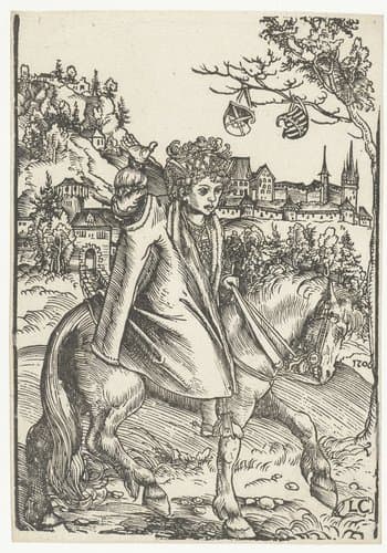 Saksische prins te paard by Lucas Cranach (I)