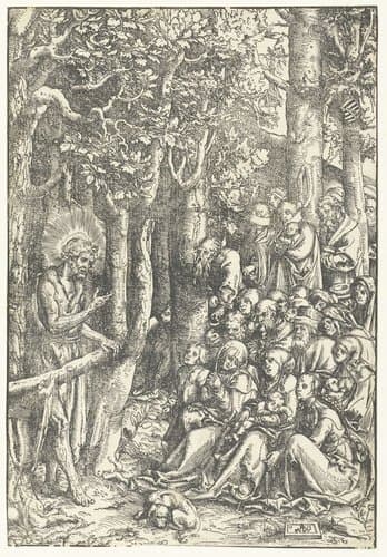 Johannes de Doper predikt tot mensen by Lucas Cranach (I)