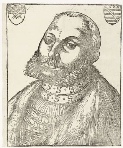 Portret van Johan Frederik I (Johan Frederik de Grootmoedige) hertog van Saksen by Lucas Cranach (I)