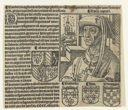 Portret van Filips de Schone by Lucas van Leyden