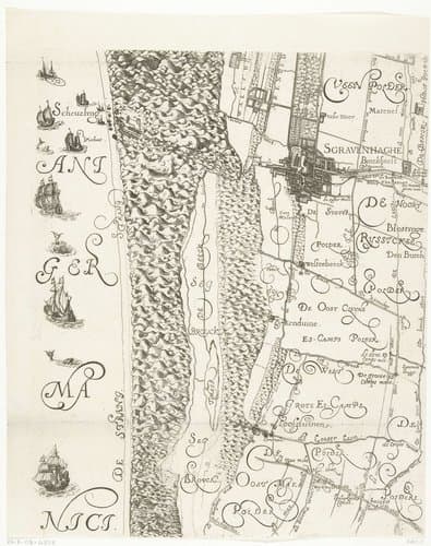 Kaart van Delfland (blad links midden)