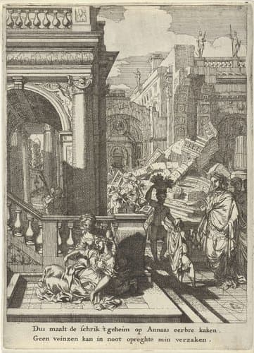 Anna verraadt haar liefde voor Serestus by Gerard de Lairesse