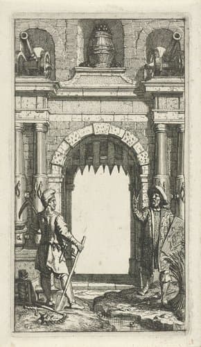 Twee figuren voor een poort by Gerard de Lairesse