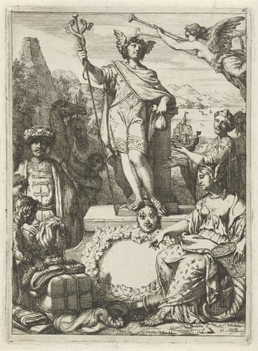 Allegorie op de handel met Mercurius by Gerard de Lairesse