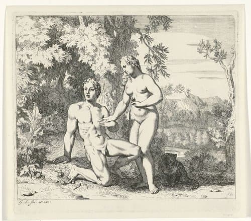 Adam en Eva in het paradijs by Gerard de Lairesse