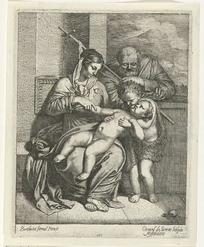De Heilige Familie met Johannes de Doper by Gerard de Lairesse