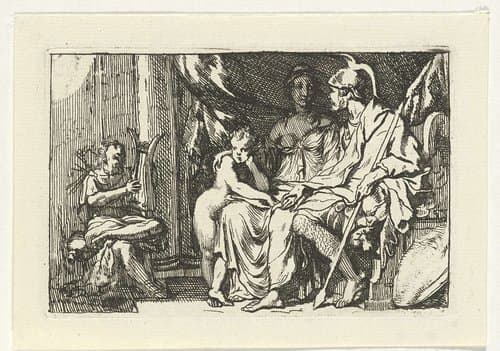 Aeneas vertelt Dido over zijn lotgevallen by Gerard de Lairesse