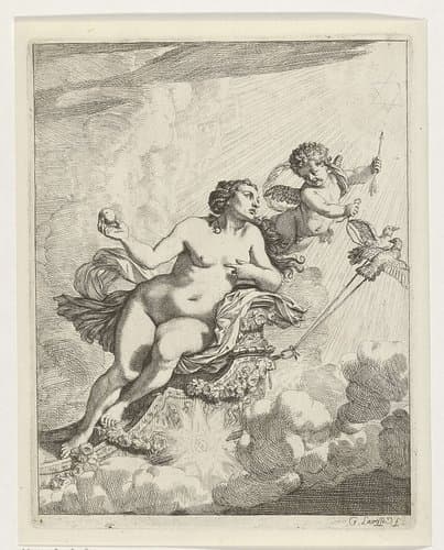 Venus vliegt naar de Olympus by Gerard de Lairesse