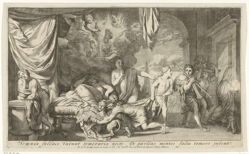Somnia fallaci ludunt temeraria nocte: Et pavidas mentes falsa timere jubent by Gerard de Lairesse