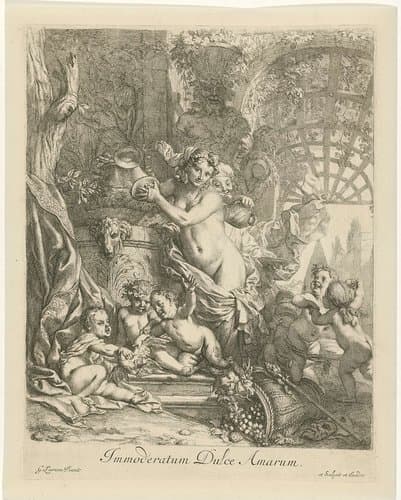 Bacchante omringd door kinderen by Gerard de Lairesse