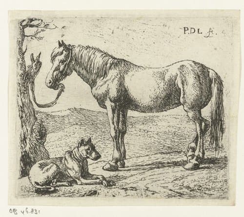 Paarden by Pieter Bodding van Laer