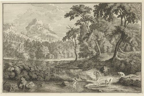 Italiaanse en Duitse landschappen by Adolf van der Laan