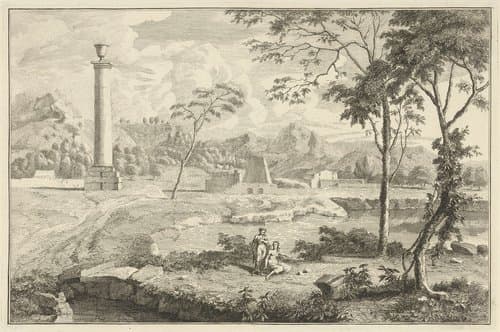 Italiaanse en Duitse landschappen by Adolf van der Laan