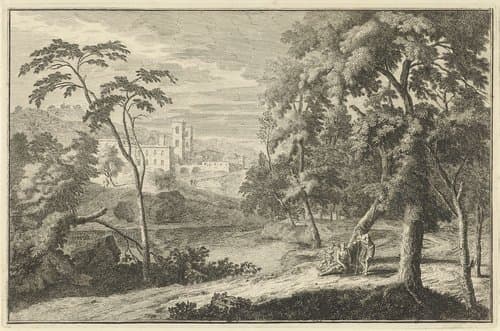 Italiaanse en Duitse landschappen by Adolf van der Laan