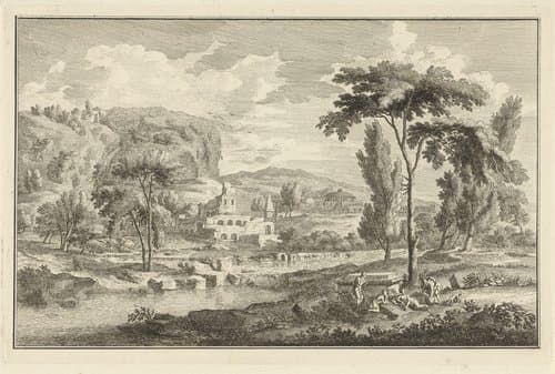 Italiaanse en Duitse landschappen by Adolf van der Laan
