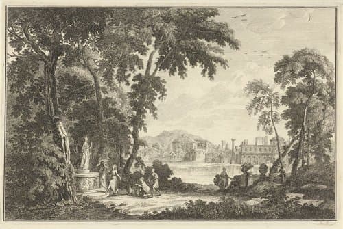 Italiaanse en Duitse landschappen by Adolf van der Laan