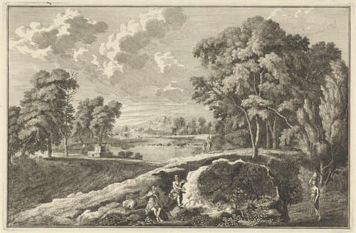 Italiaanse en Duitse landschappen by Adolf van der Laan