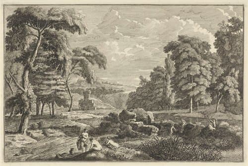 Italiaanse en Duitse landschappen by Adolf van der Laan
