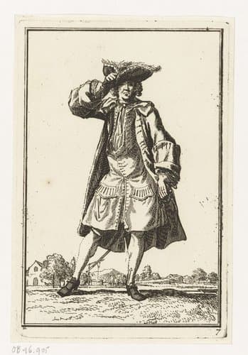 Man die zijn hoed afneemt by Adolf van der Laan