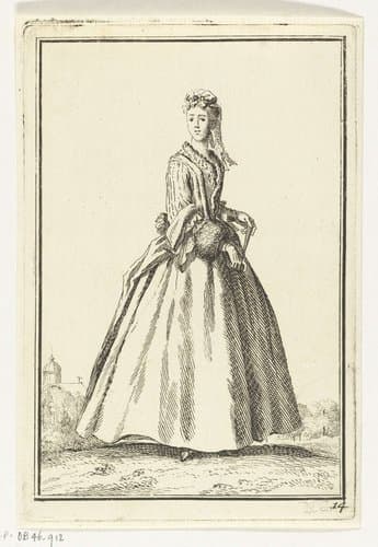 Vrouw met gesloten waaier by Adolf van der Laan