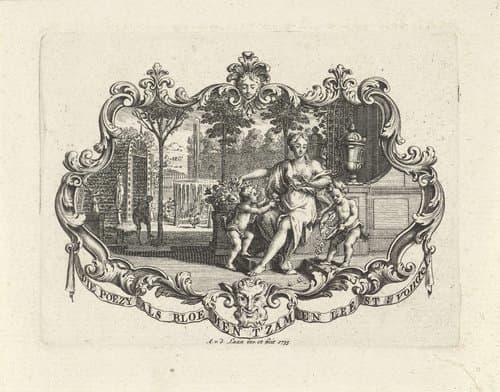 Flora in een tuin by Adolf van der Laan