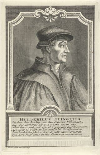 Portret van Hulderikus Zuinglius by Adolf van der Laan