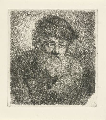Kop van een oude man by Cornelis Johan Laarman