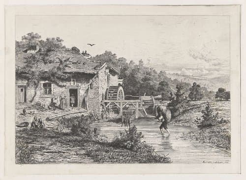 Watermolen by Martinus Antonius Kuytenbrouwer jr.