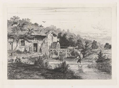 Watermolen by Martinus Antonius Kuytenbrouwer jr.