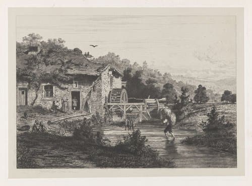 Watermolen by Martinus Antonius Kuytenbrouwer jr.