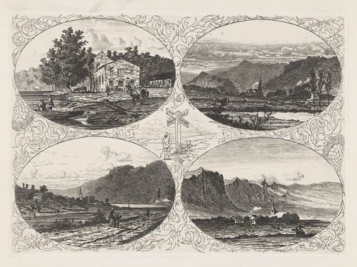 Gezicht op Ouren, Alle, Mouzaive en Chairière by Martinus Antonius Kuytenbrouwer jr.