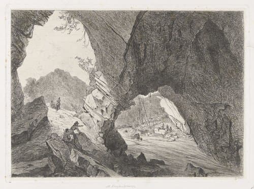 Uitgang van de grotten van Han