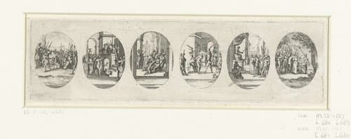Zes Passiescènes: Kruisdraging by Jacques Callot