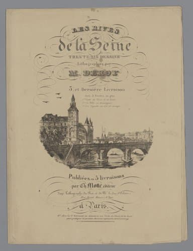Les Rives de la Seine. Trente-six dessins lithographiés par M. Deroy by Isodore-Laurent Deroy