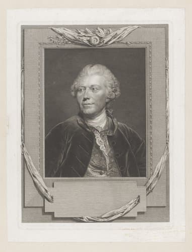 Portret van Johann Georg Wille by Johann Gotthard Müller