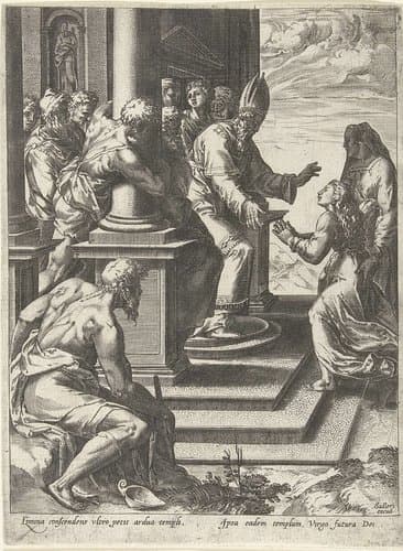 Presentatie van Maria in de tempel by anonymous