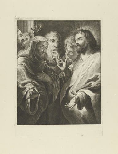 Christus en Nicodemus by Jan Lauwryn Krafft (I)