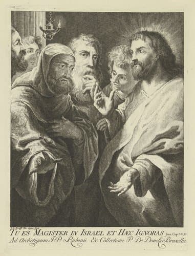 Christus en Nicodemus by Jan Lauwryn Krafft (I)