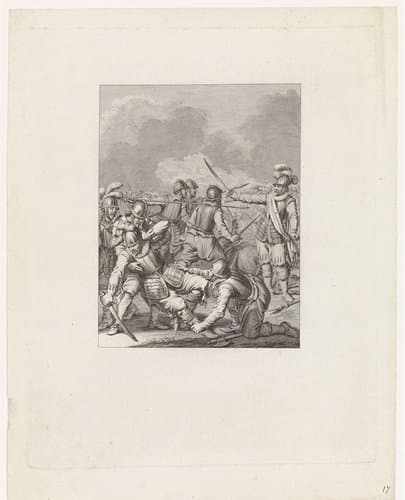 Dood van Charles de Boisot by Theodoor Koning