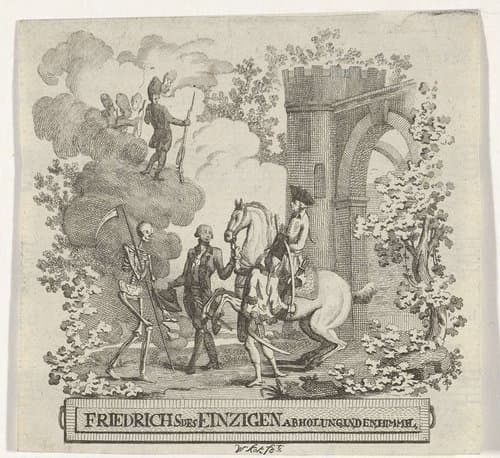 Frederik II de Grote, koning van Pruisen opgehaald door de dood