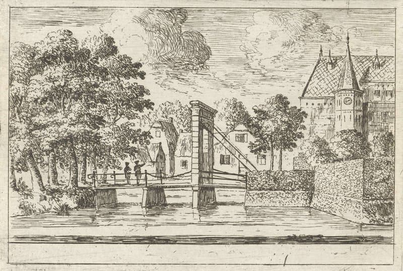 Brug over een slotgracht