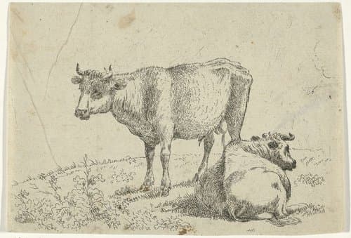Twee koeien by Jan Kobell (III)