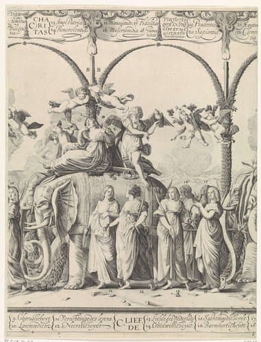 Triomftocht van Willem van Oranje, linksmidden by Cornelis van Kittensteyn