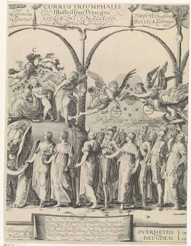 Triomftocht van Willem van Oranje, middenplaat by Cornelis van Kittensteyn