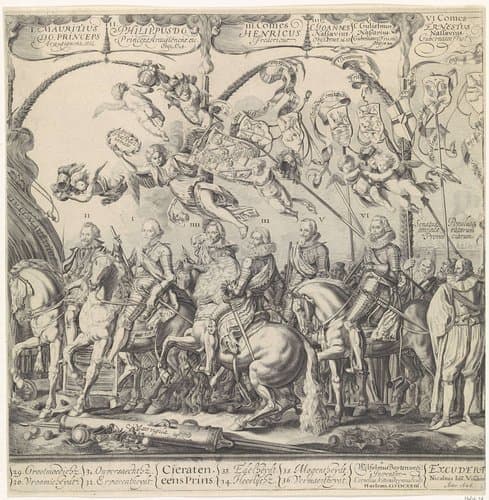 Triomftocht van Willem van Oranje, rechterplaat by Cornelis van Kittensteyn