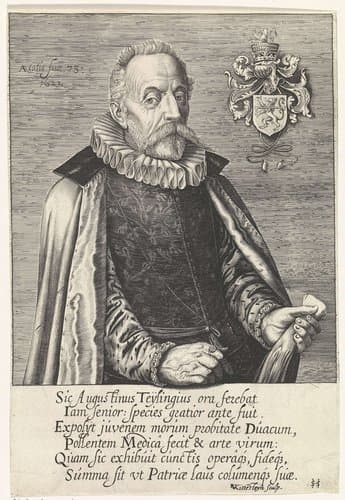 Portret van Augustijn van Teylingen by Cornelis van Kittensteyn