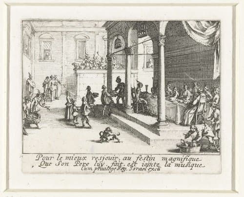 Het feestmaal voor de verloren zoon by Jacques Callot