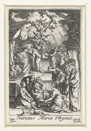 Geboorte van Maria by Jacques Callot