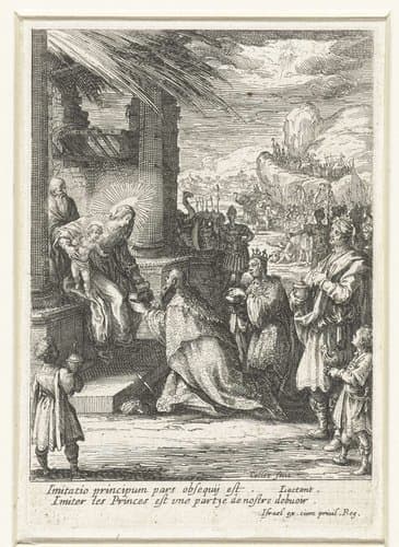 Aanbidding door de koningen by Jacques Callot